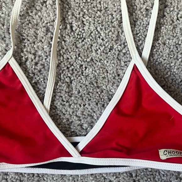 Chooks la red and white bikini - Picture 4 of 4